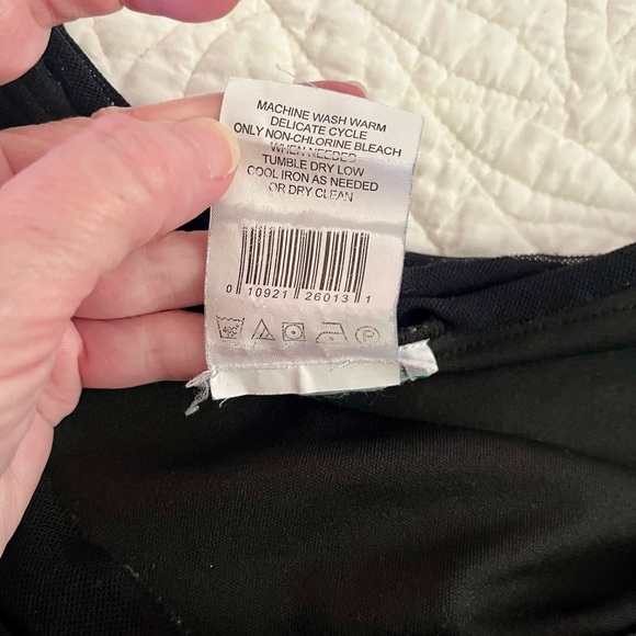 Motherhood Maternity Black Tulle Midi Faux Wrap Skirt All Over Stretch - Picture 4 of 6